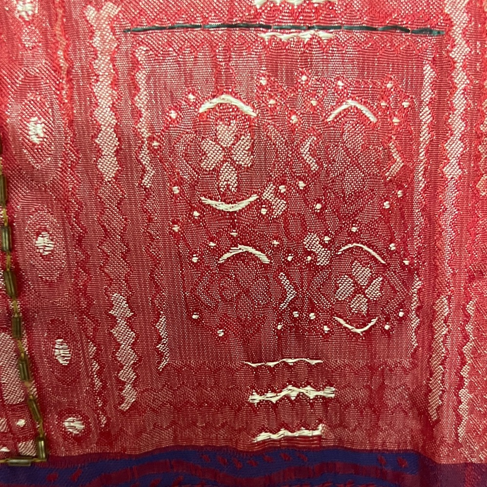 Chico’s patchwork multi-media designed button fro… - image 9